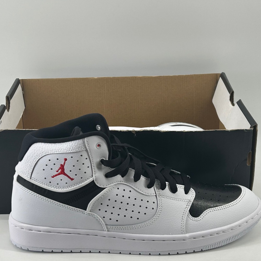 Jordan Access Basketball Shoes Mens 11.5 White Red Black AR3762-101 Sneakers